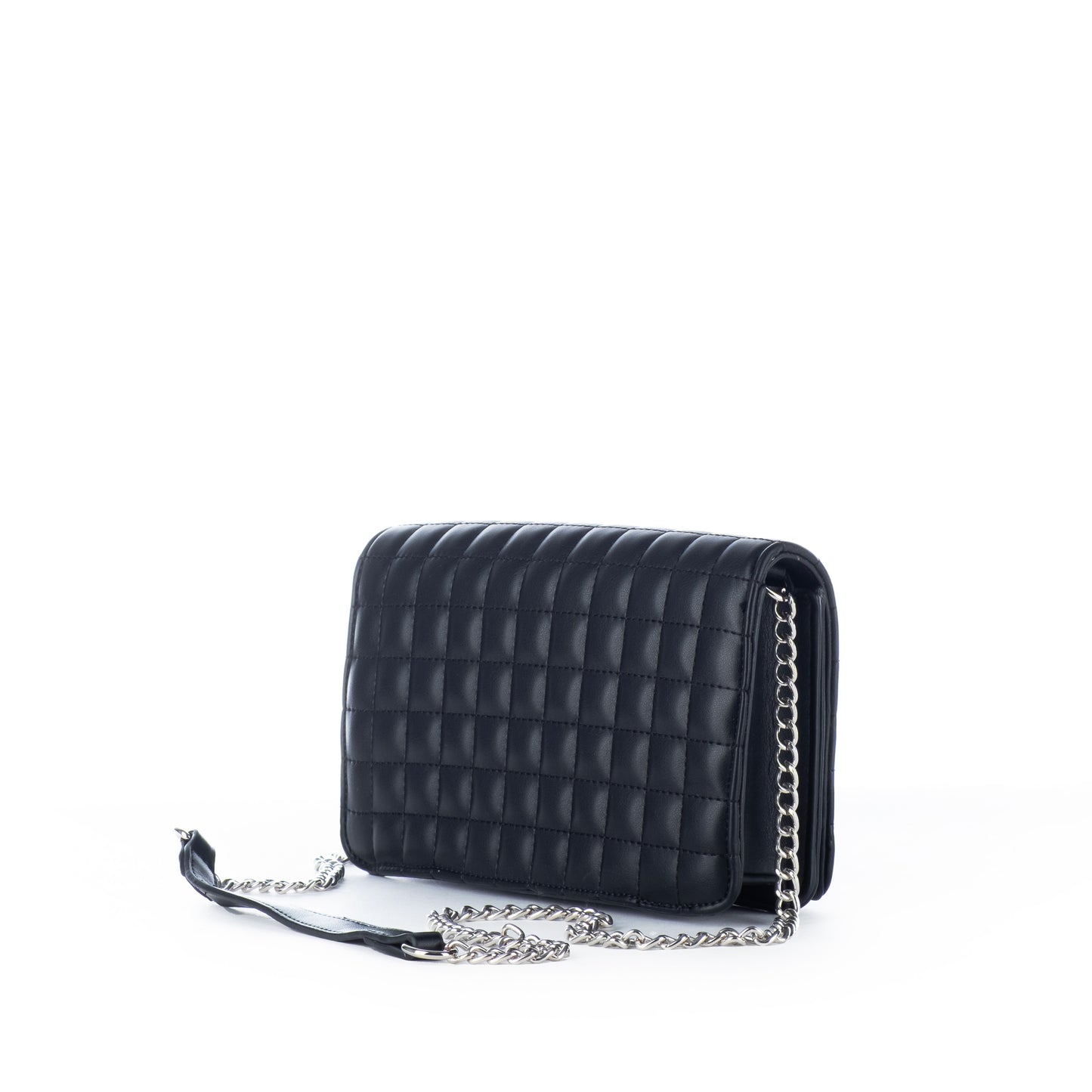 Bolsa Tiracolo Clutch US Polo Preta com Detalhe Metálico