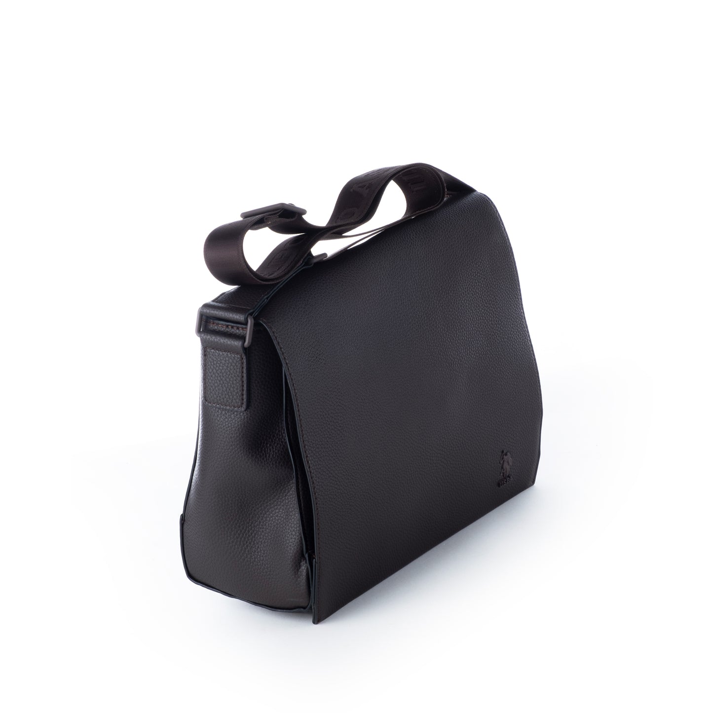 Pasta Homem US Polo Marrom Clássica com Alça Ajustável