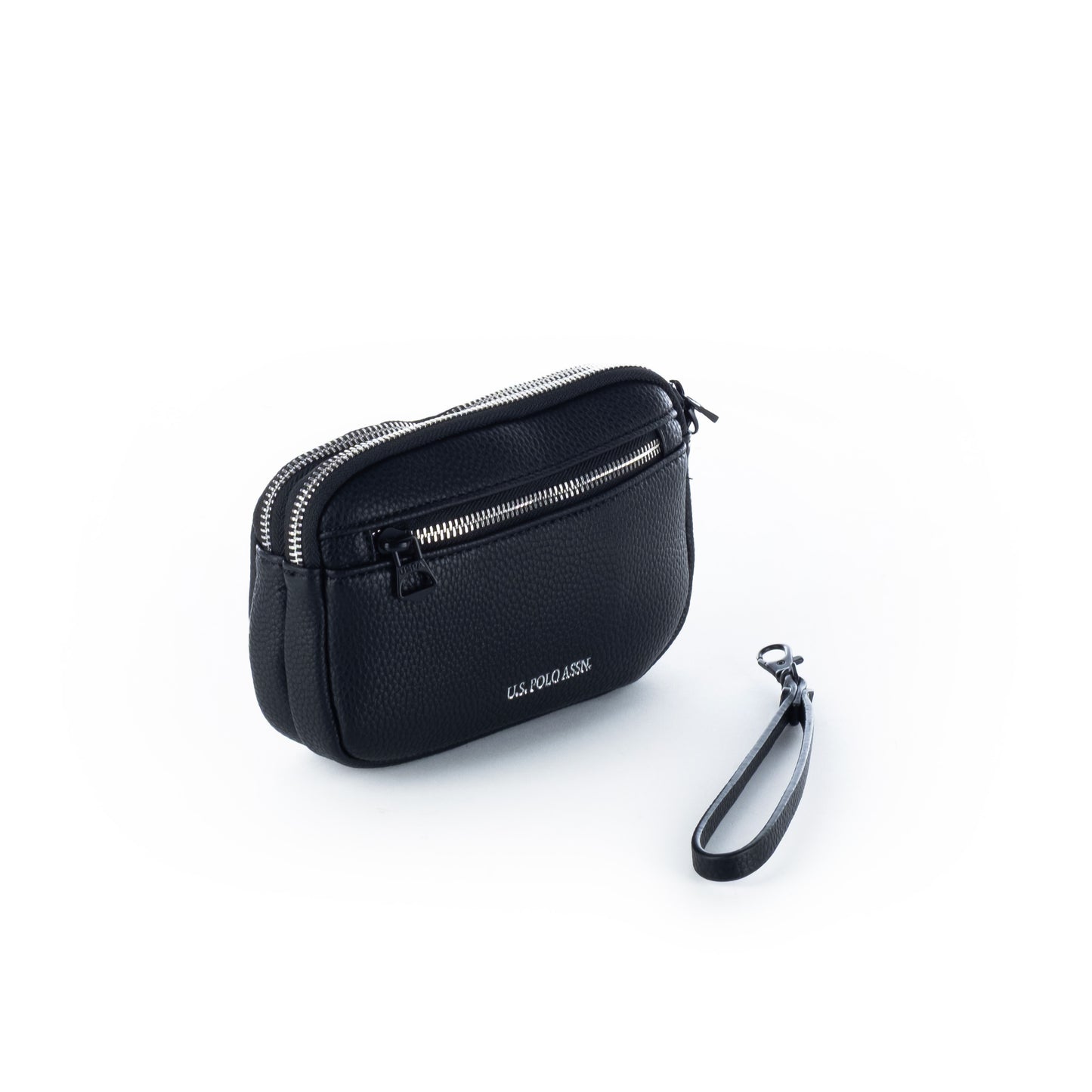 Masculino Saco Us Polo Preto com Zíper Frontal