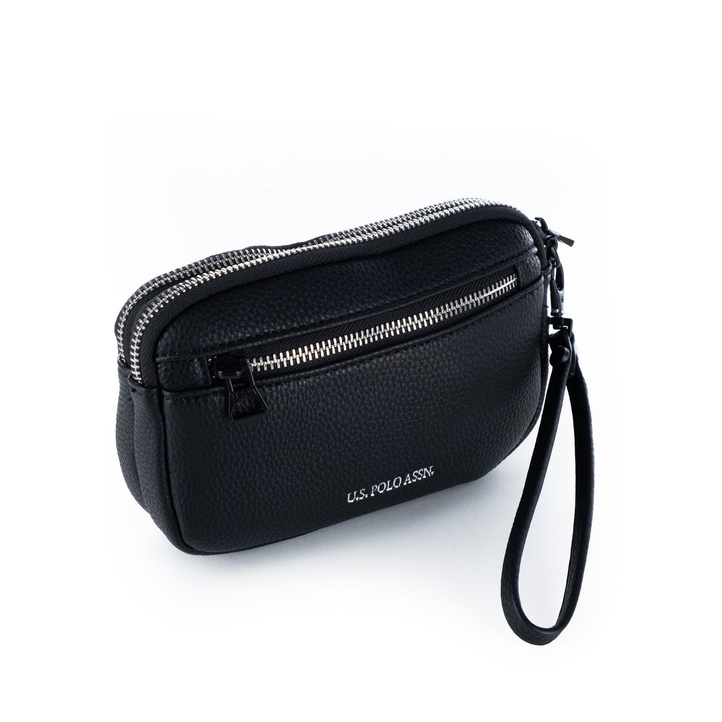 Masculino Saco Us Polo Preto com Zíper Frontal