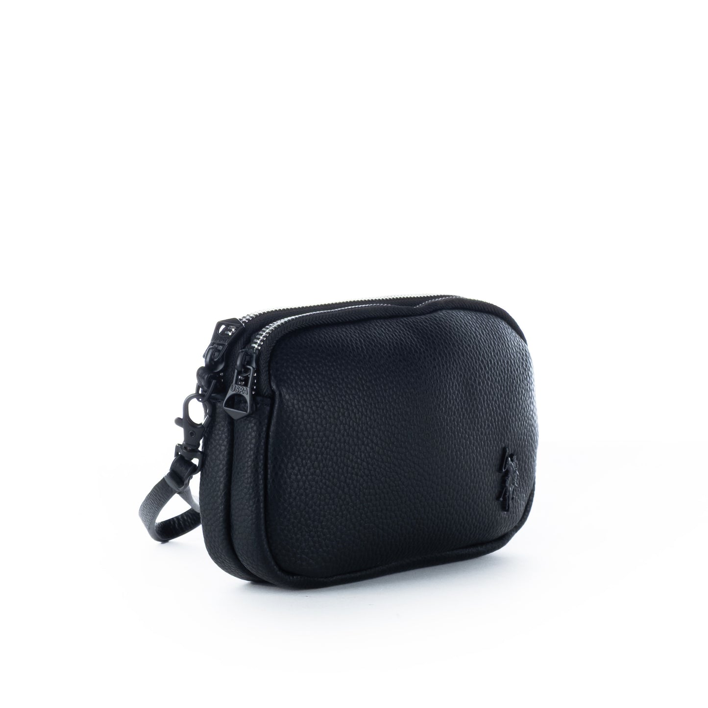 Masculino Saco Us Polo Preto com Zíper Frontal