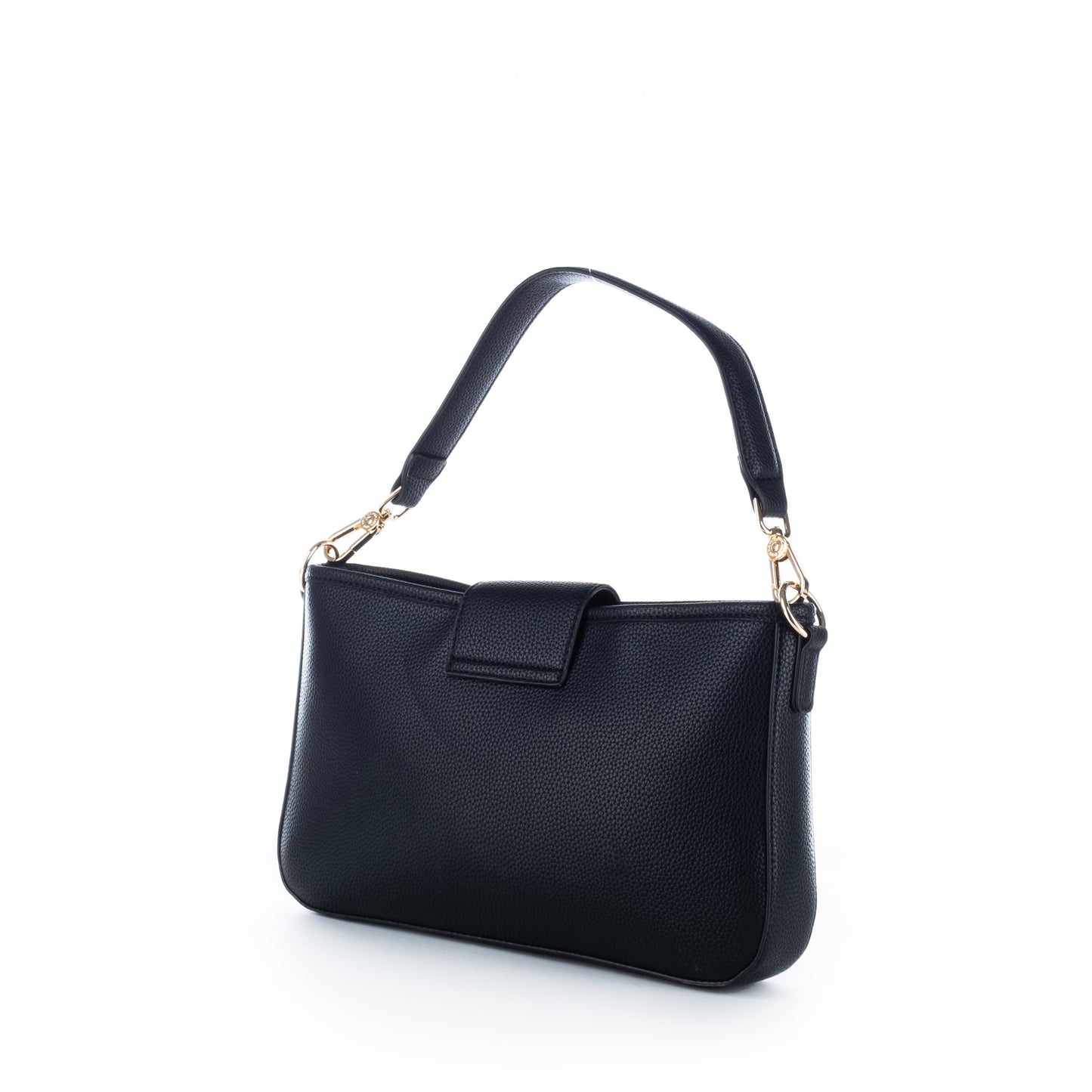 Bolsa de Ombro US Polo Preta Elegante com Detalhes Dourados