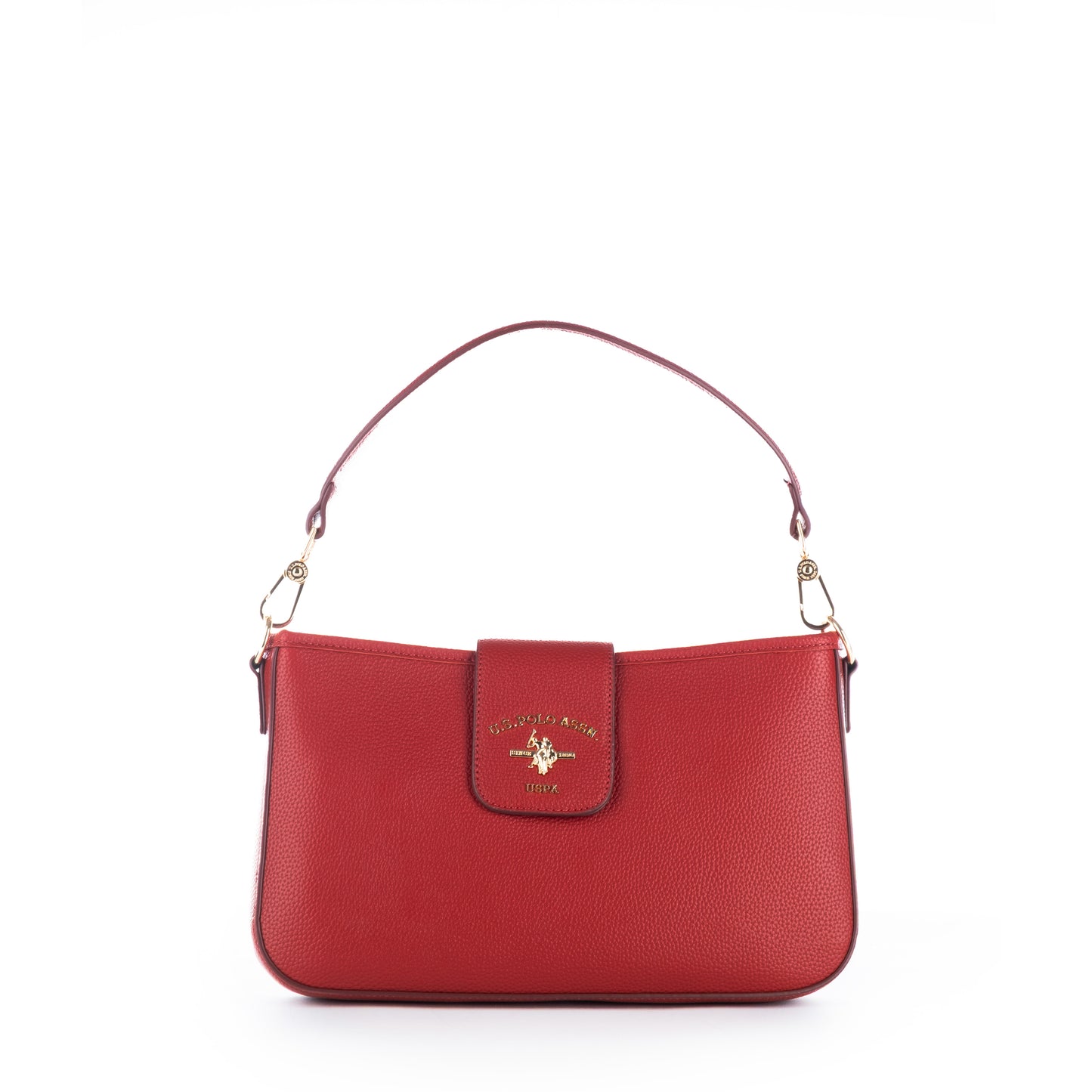 Bolsa de Ombro US Polo Vermelha com Detalhe Dourado
