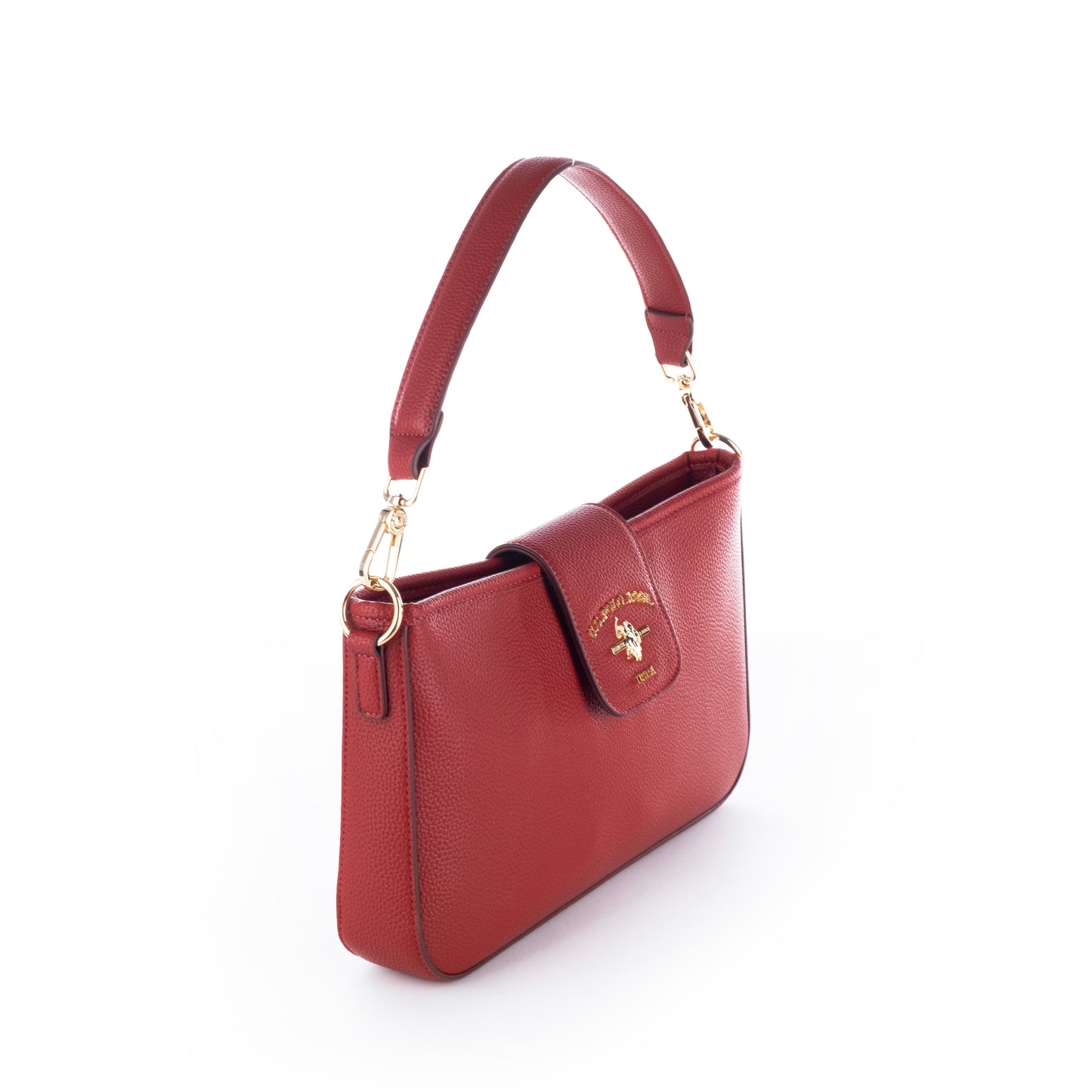 Bolsa de Ombro US Polo Vermelha com Detalhe Dourado