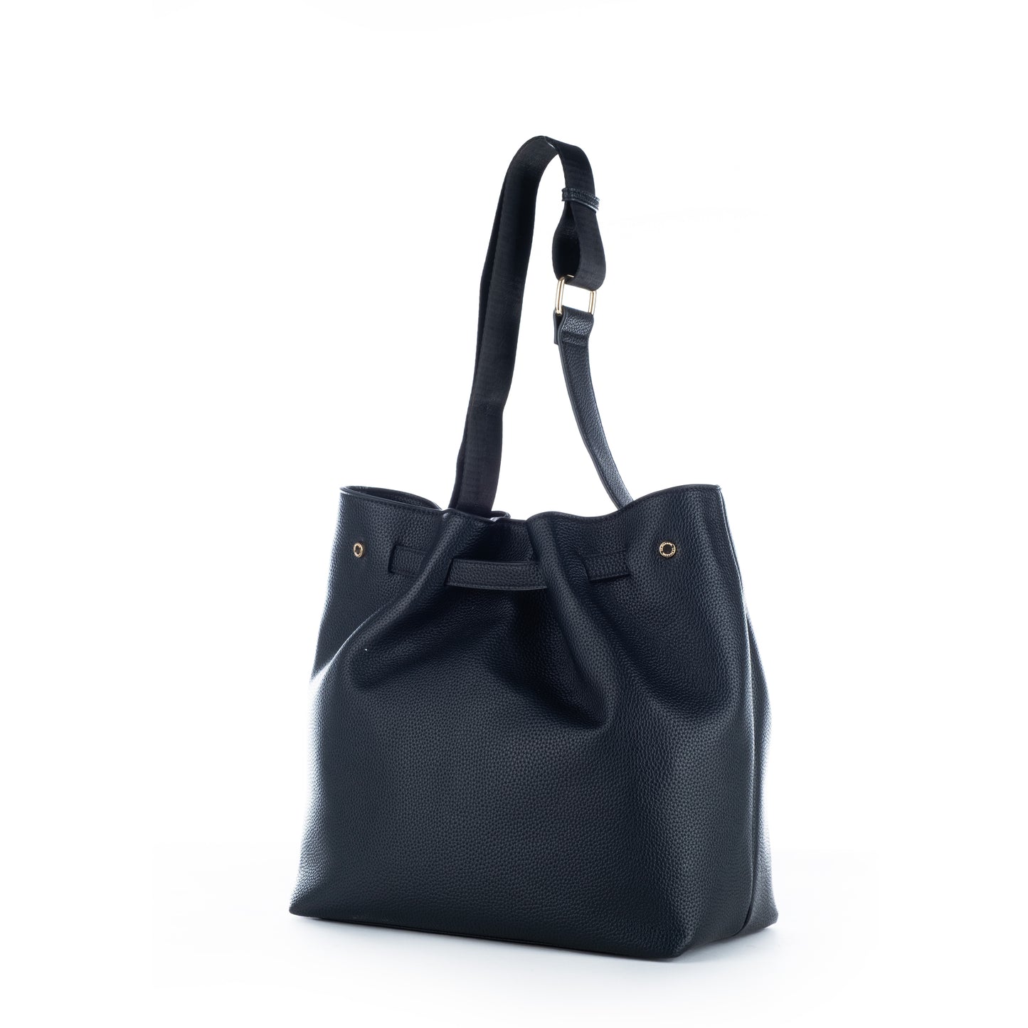 Bolsa Saco US Polo Preta com Detalhes Dourados