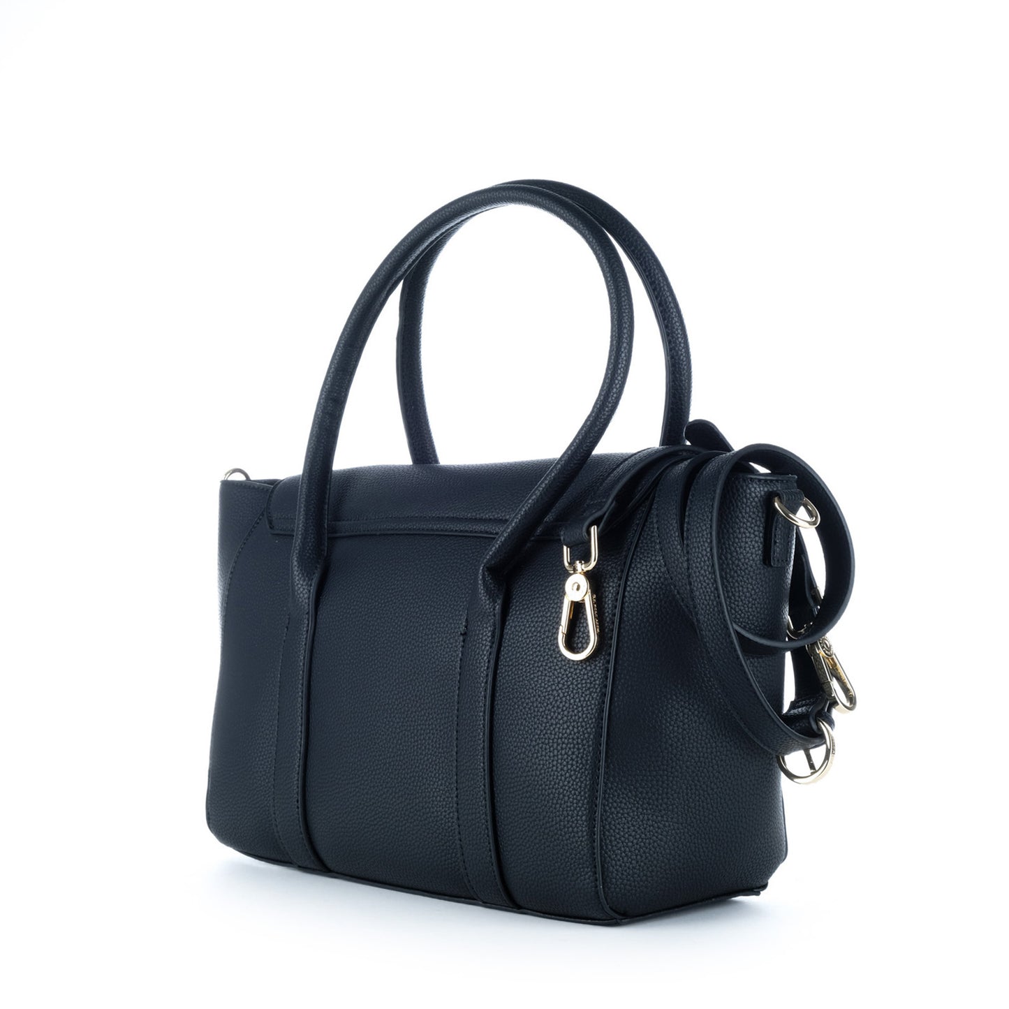 Bolsa Tote U.S. Polo Assn. Preta com Alças Duplas e Logótipo Dourado