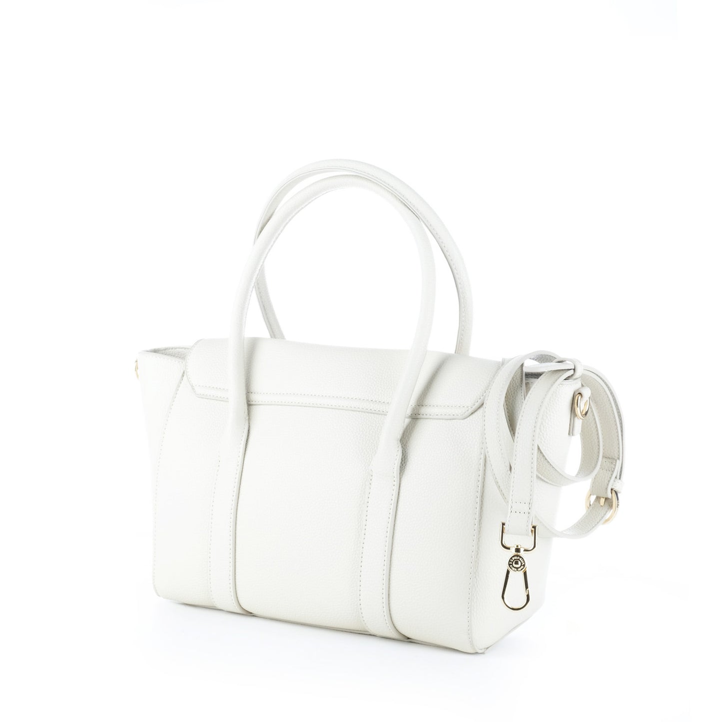 Bolsa Satchel U.S. Polo Assn. Branca com Alças e Detalhes Dourados