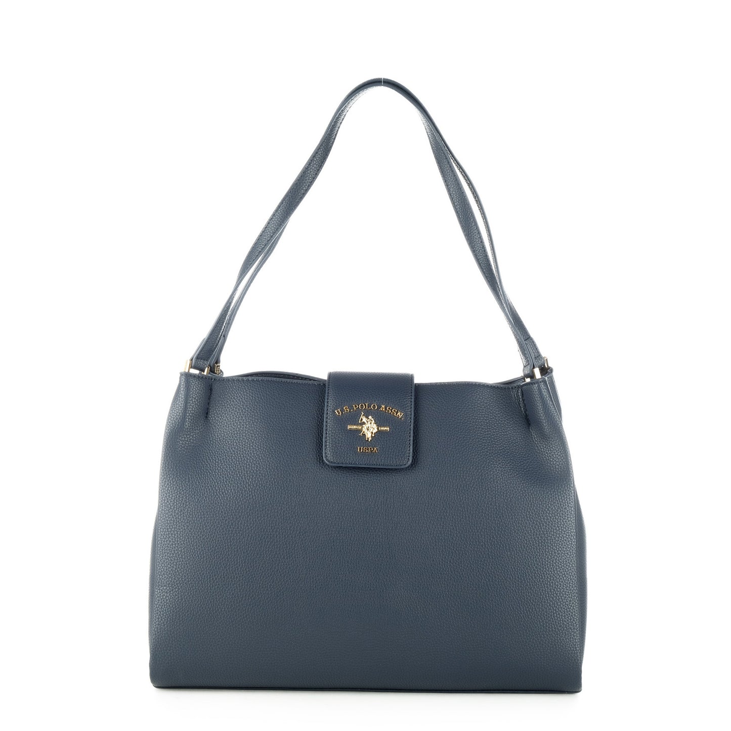 Bolsa de Ombro U.S. Polo Assn. Azul Escuro com Logótipo Dourado