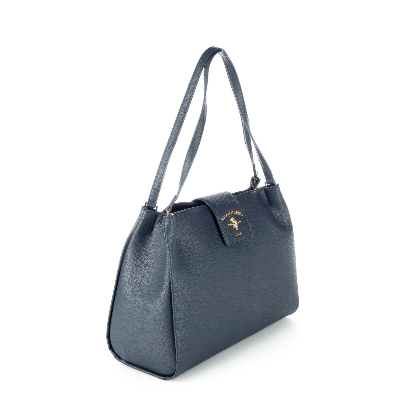 Bolsa de Ombro U.S. Polo Assn. Azul Escuro com Logótipo Dourado