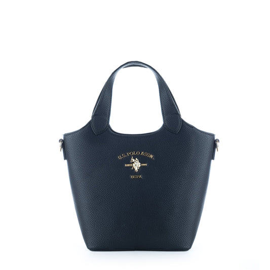 Bolsa Tote U.S. Polo Assn. Preta com Logótipo Dourado