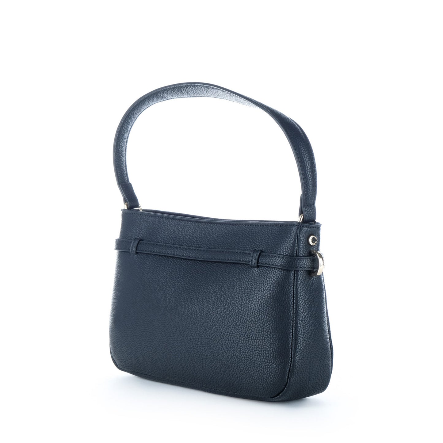 Bolsa de Ombro U.S. Polo Assn. Preta com Logótipo Dourado e Fecho Metálico