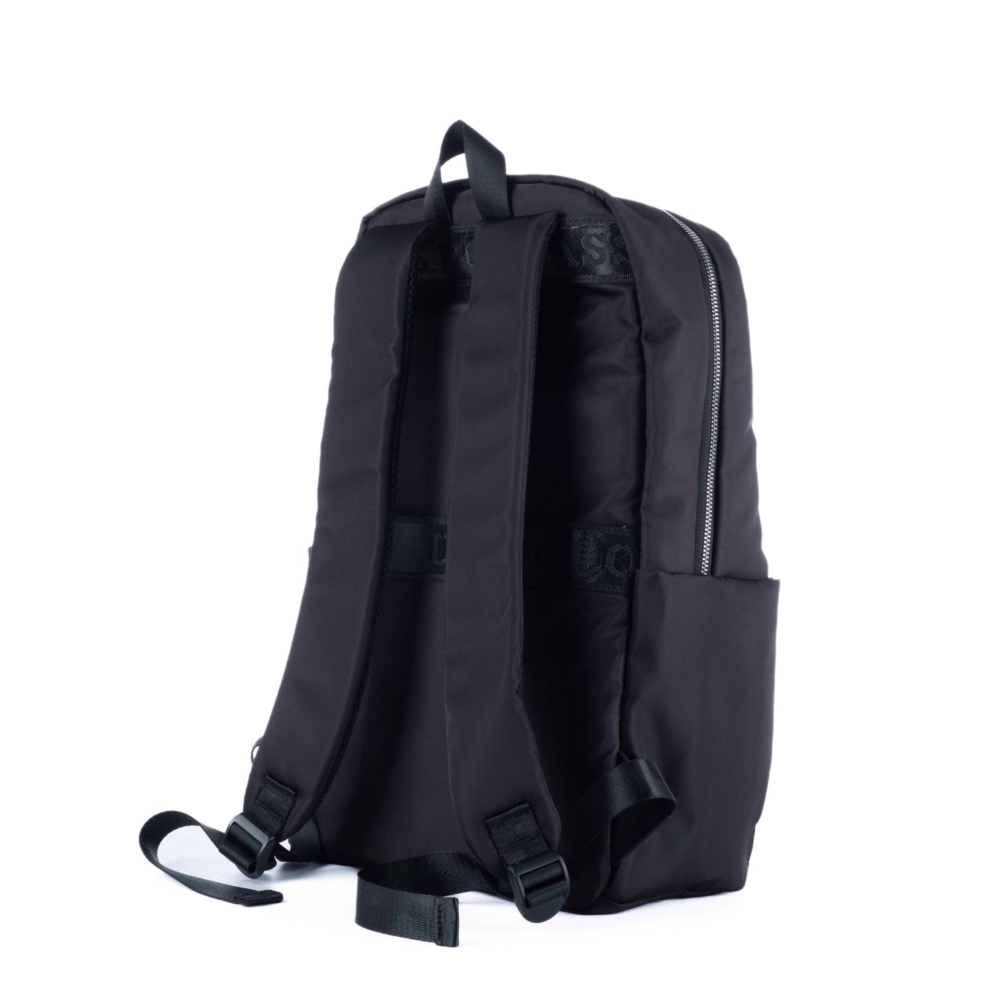 Mochila Unisexo US Polo em Tecido Preto com Design Slim e Bolsos Funcionais