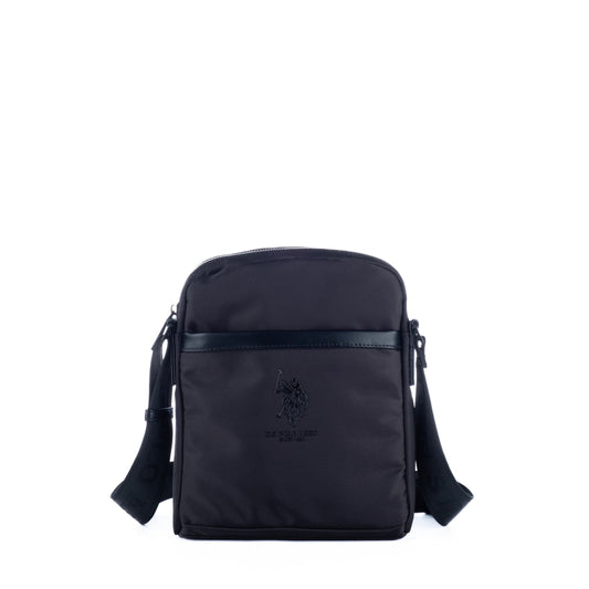 Bolsa Tiracolo Homem US Polo em Tecido Preto com Alça Ajustável