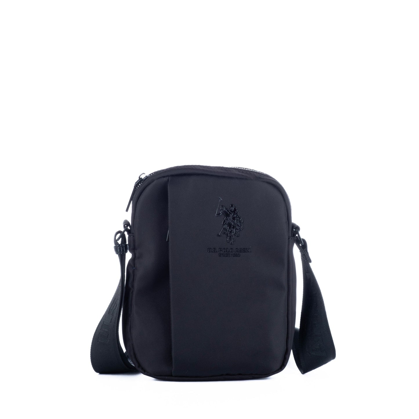 Bolsa Tiracolo Homem US Polo em Tecido Preto Compacta e Funcional