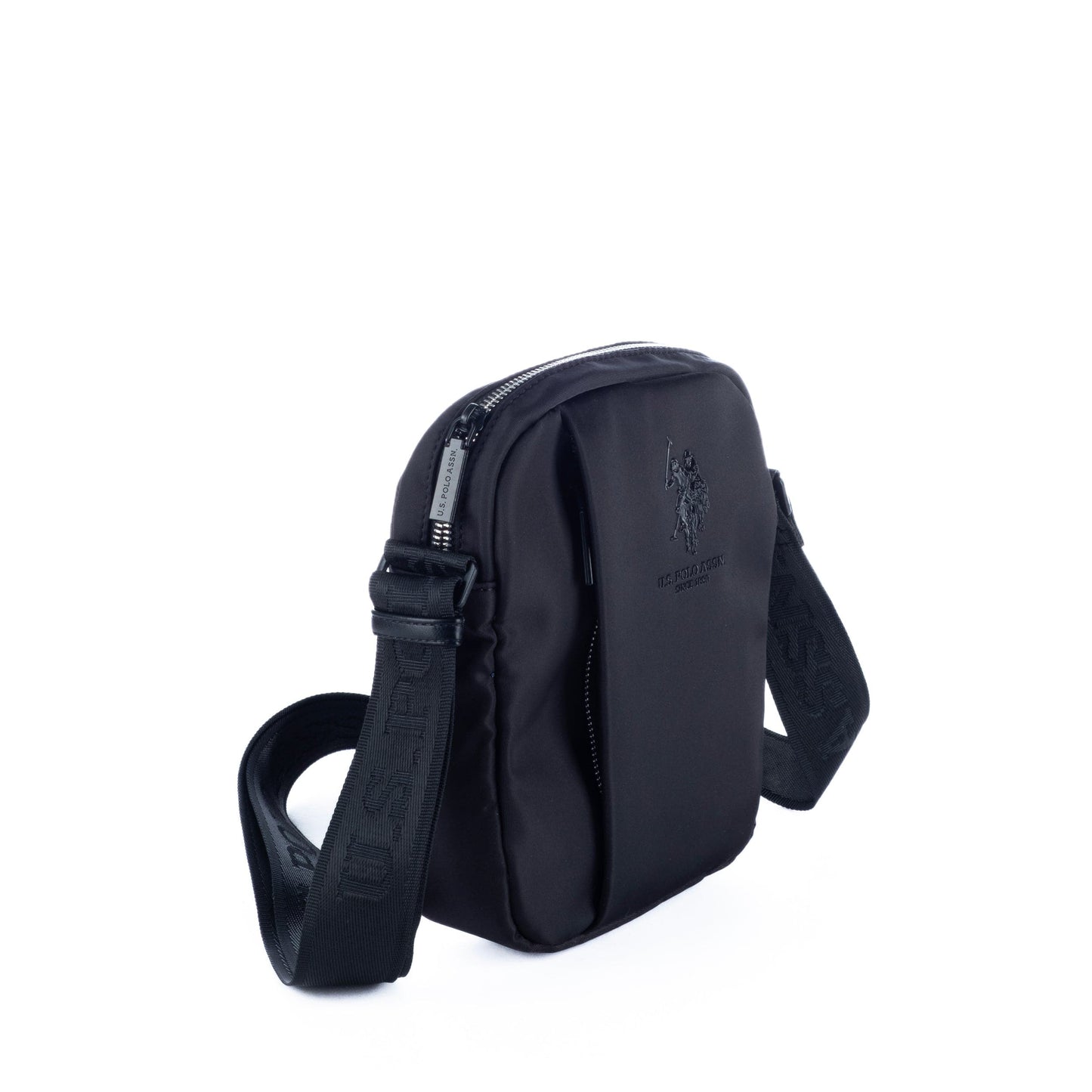 Bolsa Tiracolo Homem US Polo em Tecido Preto Compacta e Funcional