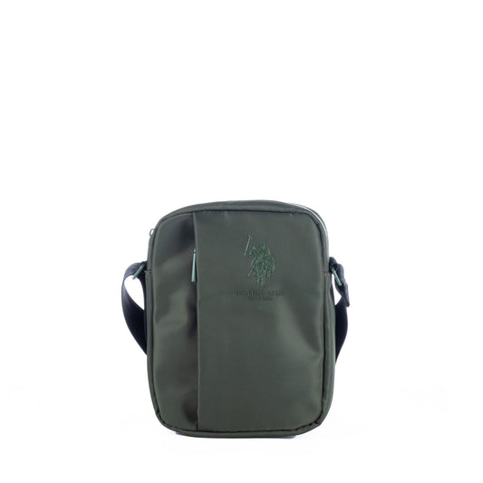 Bolsa Tiracolo Homem US Polo em Tecido Verde com Alça Ajustável