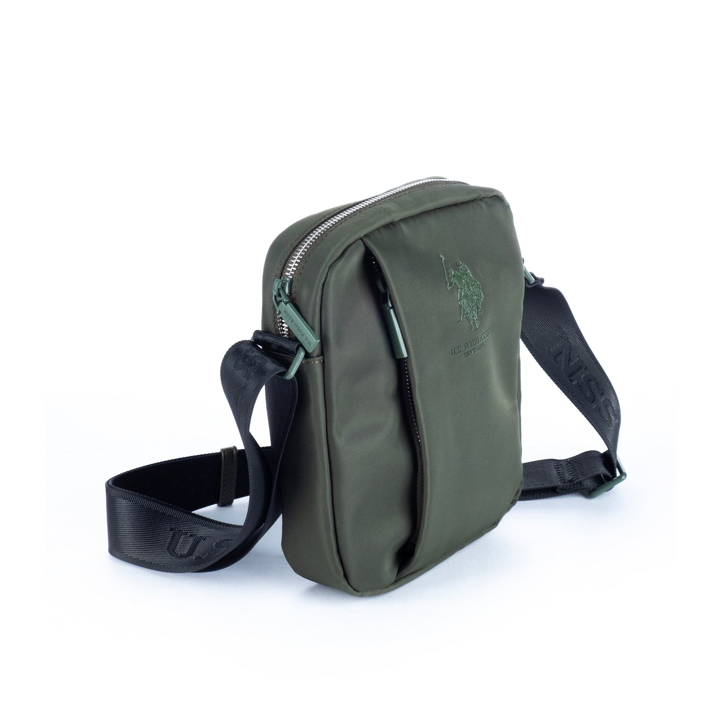 Bolsa Tiracolo Homem US Polo em Tecido Verde com Alça Ajustável