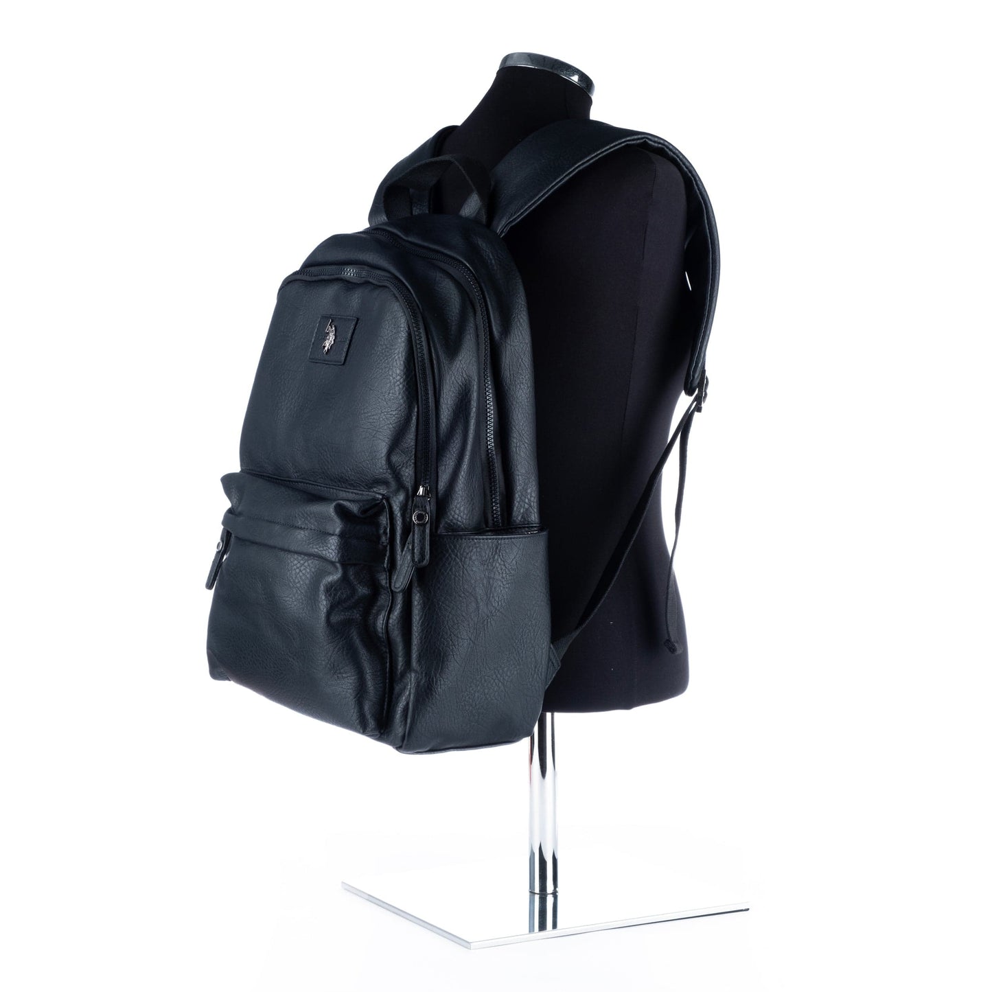 Mochila Unissexo US Polo em Pele Preta