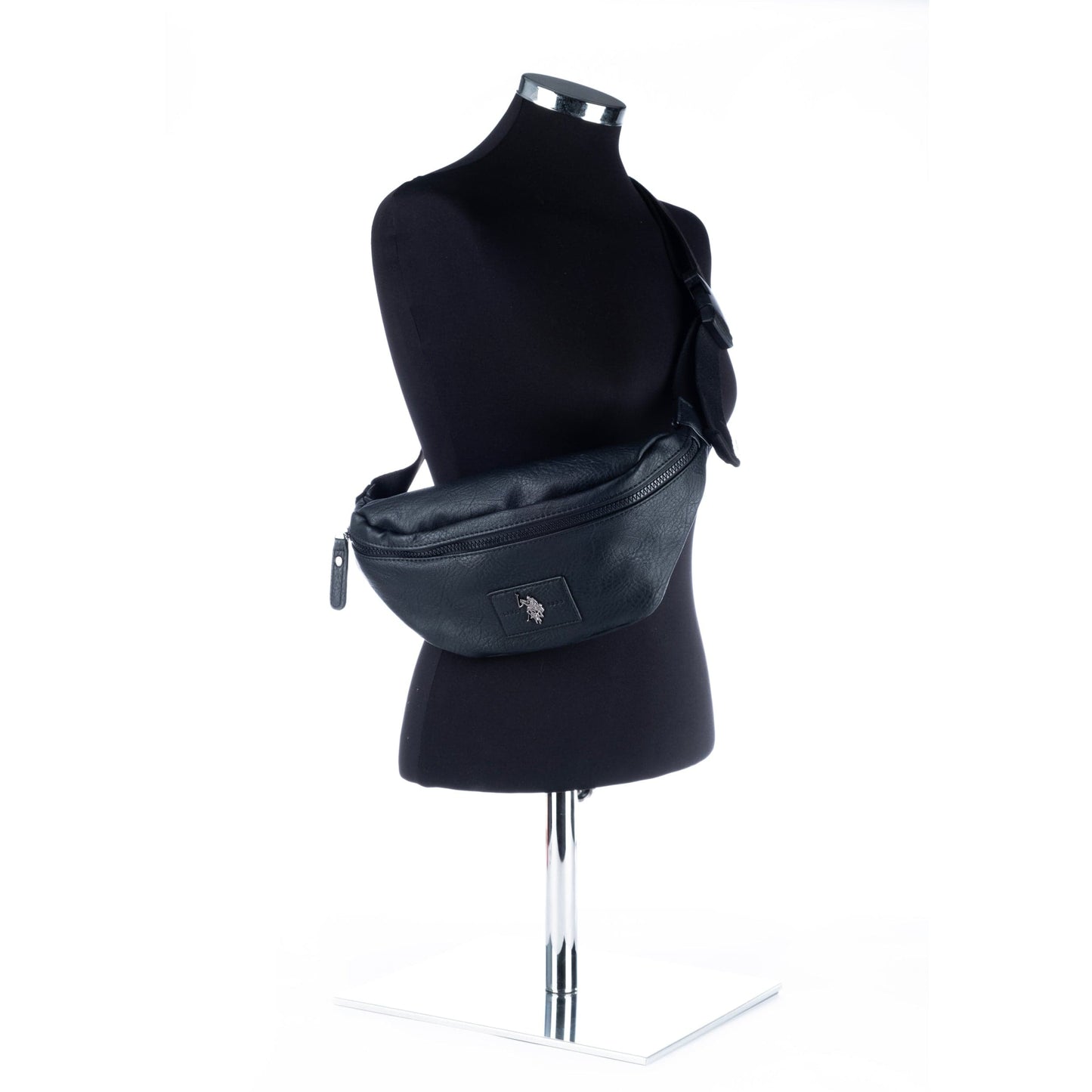 Bolsa Cintura Unissexo US Polo em Pele Preta