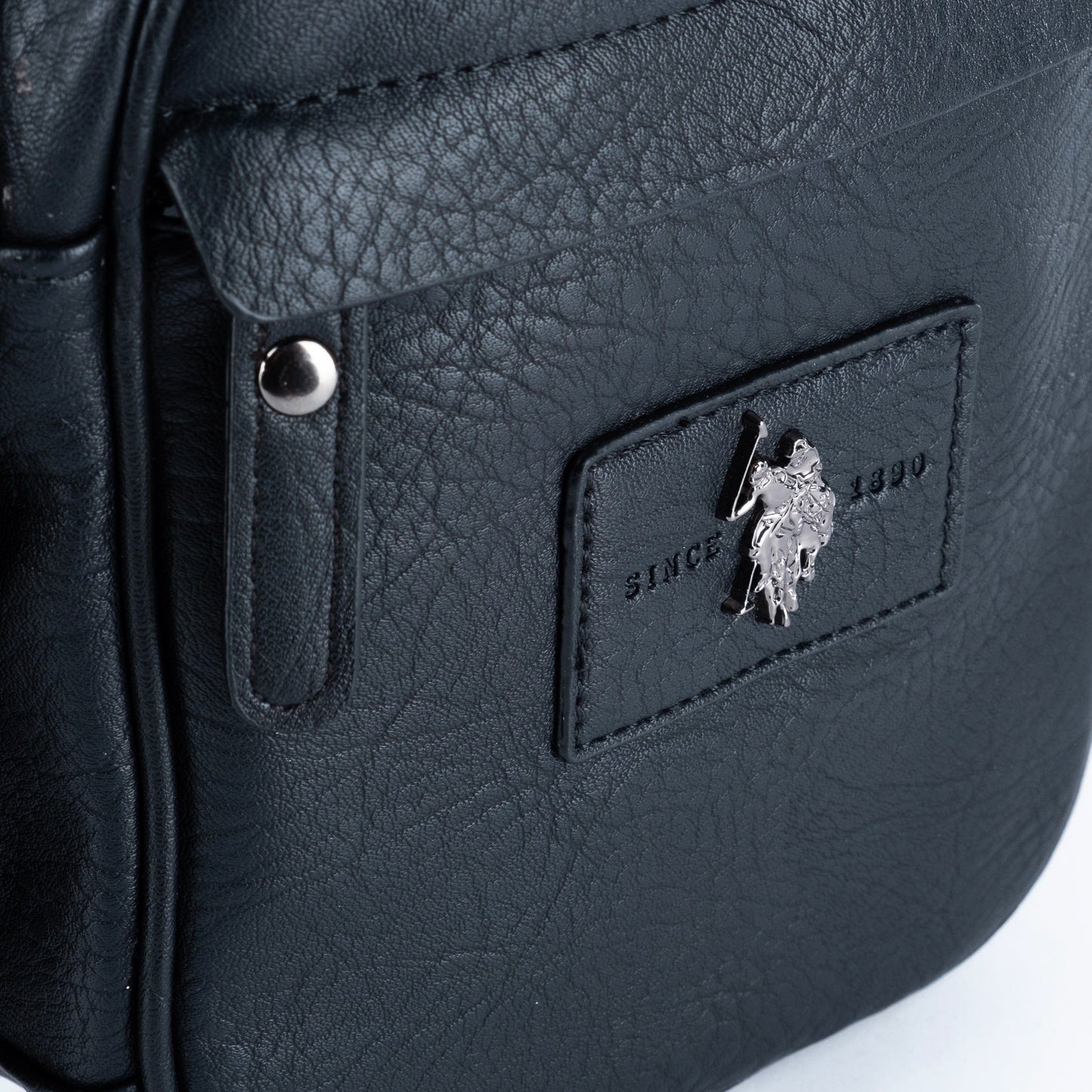 Bolsa Tiracolo Homem US Polo em Pele Preta