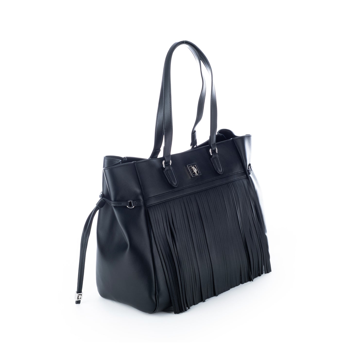 Bolsa Tote US Polo Preta com Franjas