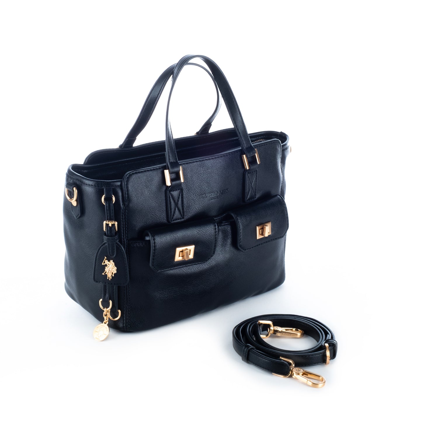 Bolsa Satchel Mulher US Polo em Preto