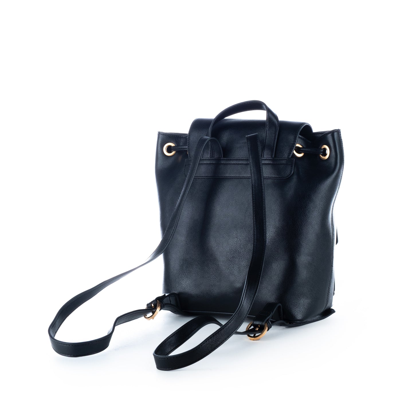 Mochila Mulher US Polo Preta com Detalhes Dourados