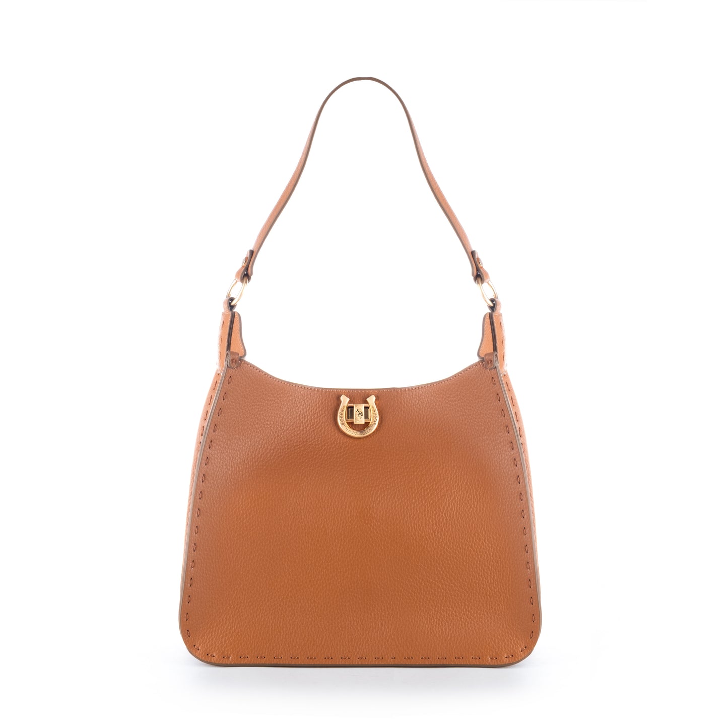 Bolsa de Ombro US Polo Marrom Clássica com Detalhe Metálico
