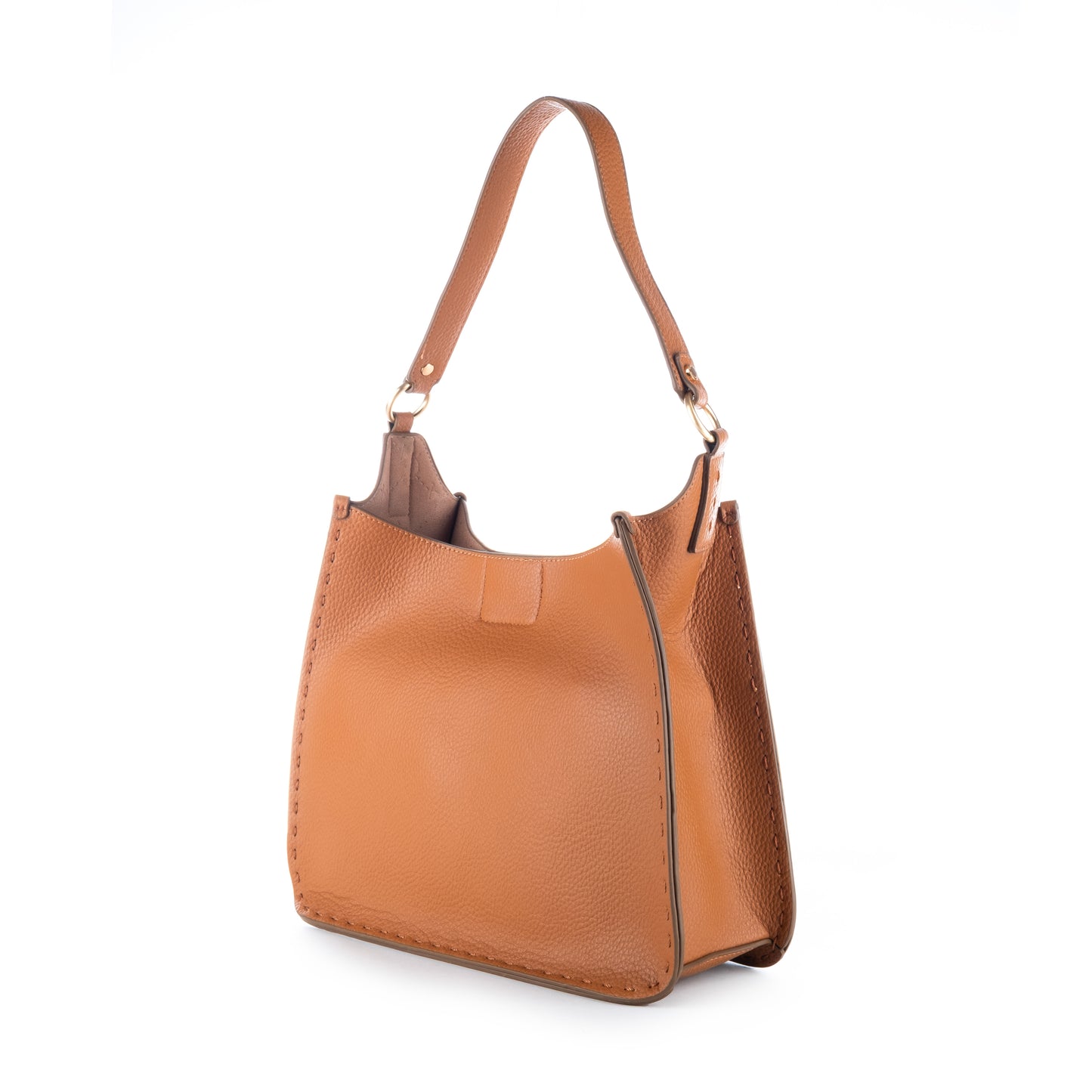 Bolsa de Ombro US Polo Marrom Clássica com Detalhe Metálico
