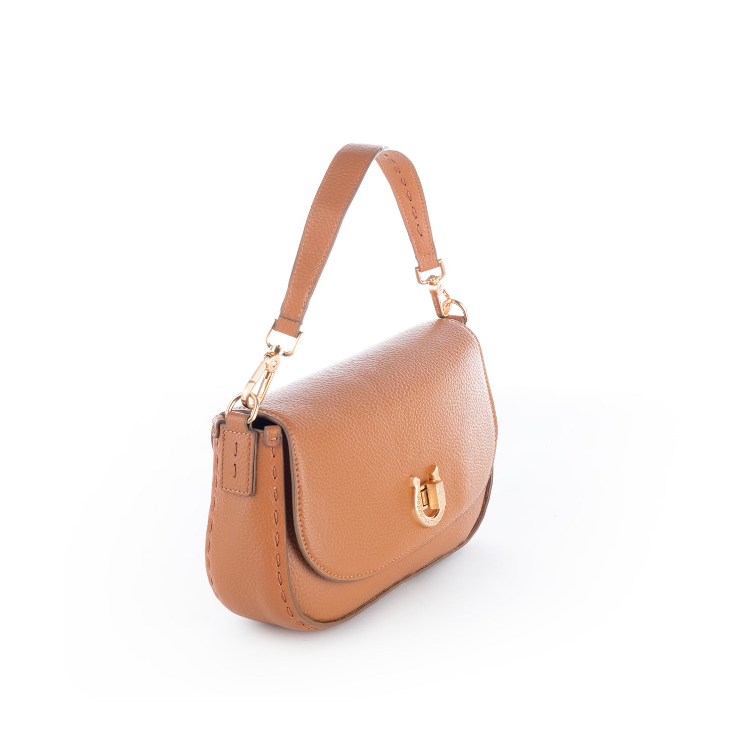 Bolsa Tiracolo US Polo Marrom com Detalhes Dourados