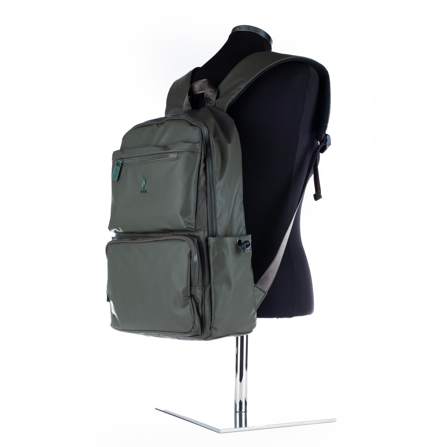 Mochila Homem U.S. Polo Assn. Verde com Bolsos Frontais e Fechos de Correr