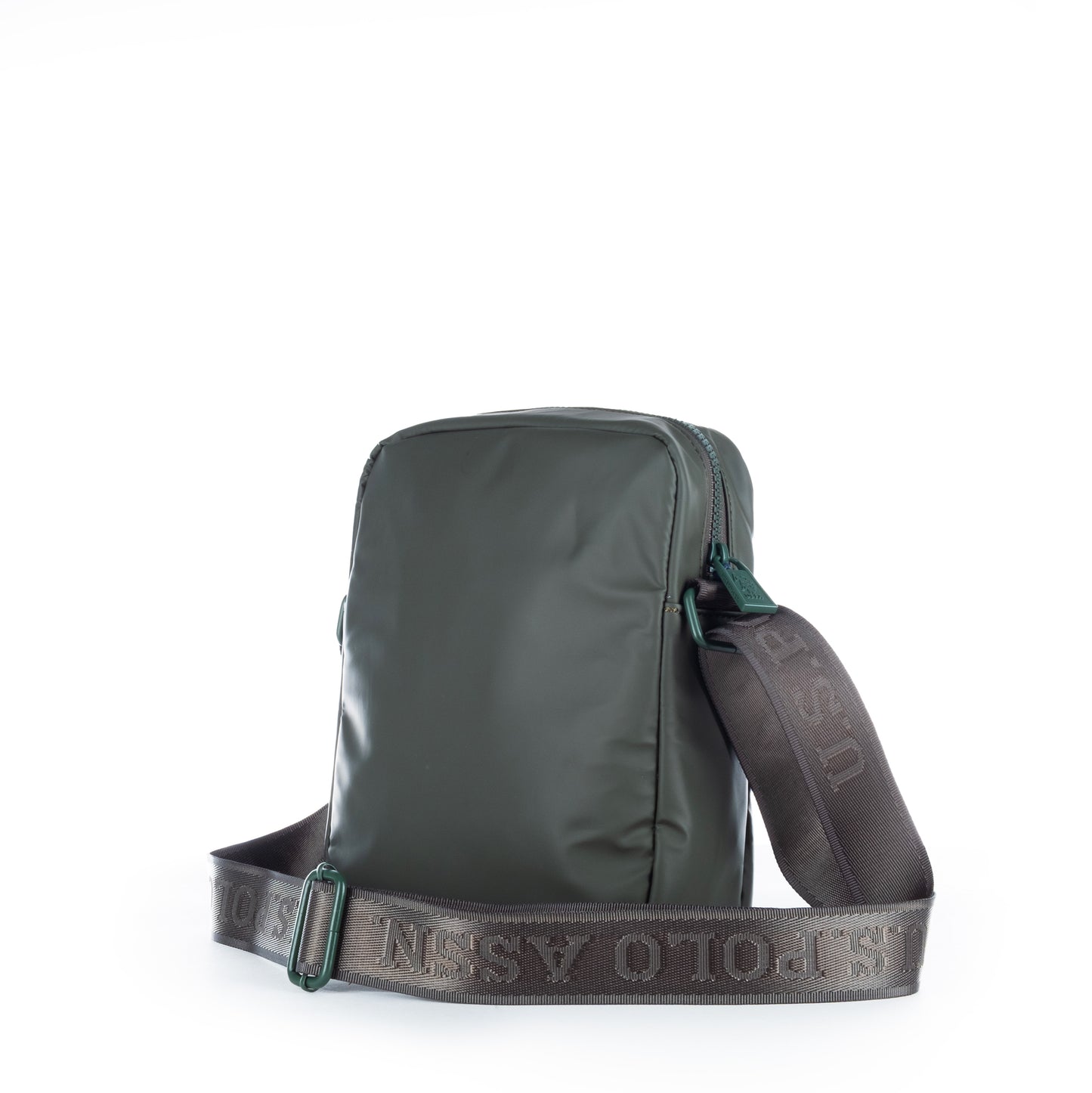 Bolsa Tiracolo U.S. Polo Assn. Verde com Bolso Frontal e Fecho de Correr