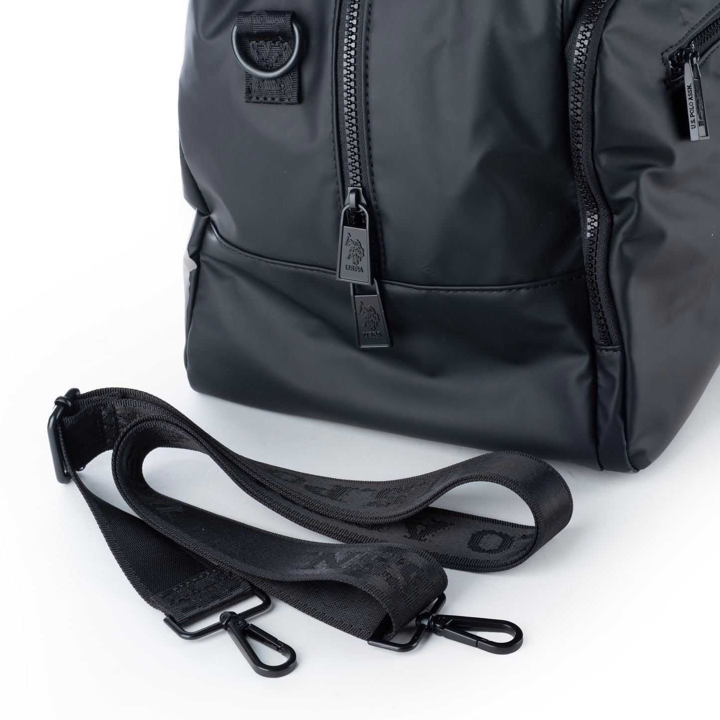 Masculino Saco US Polo Preto com Detalhes Modernos
