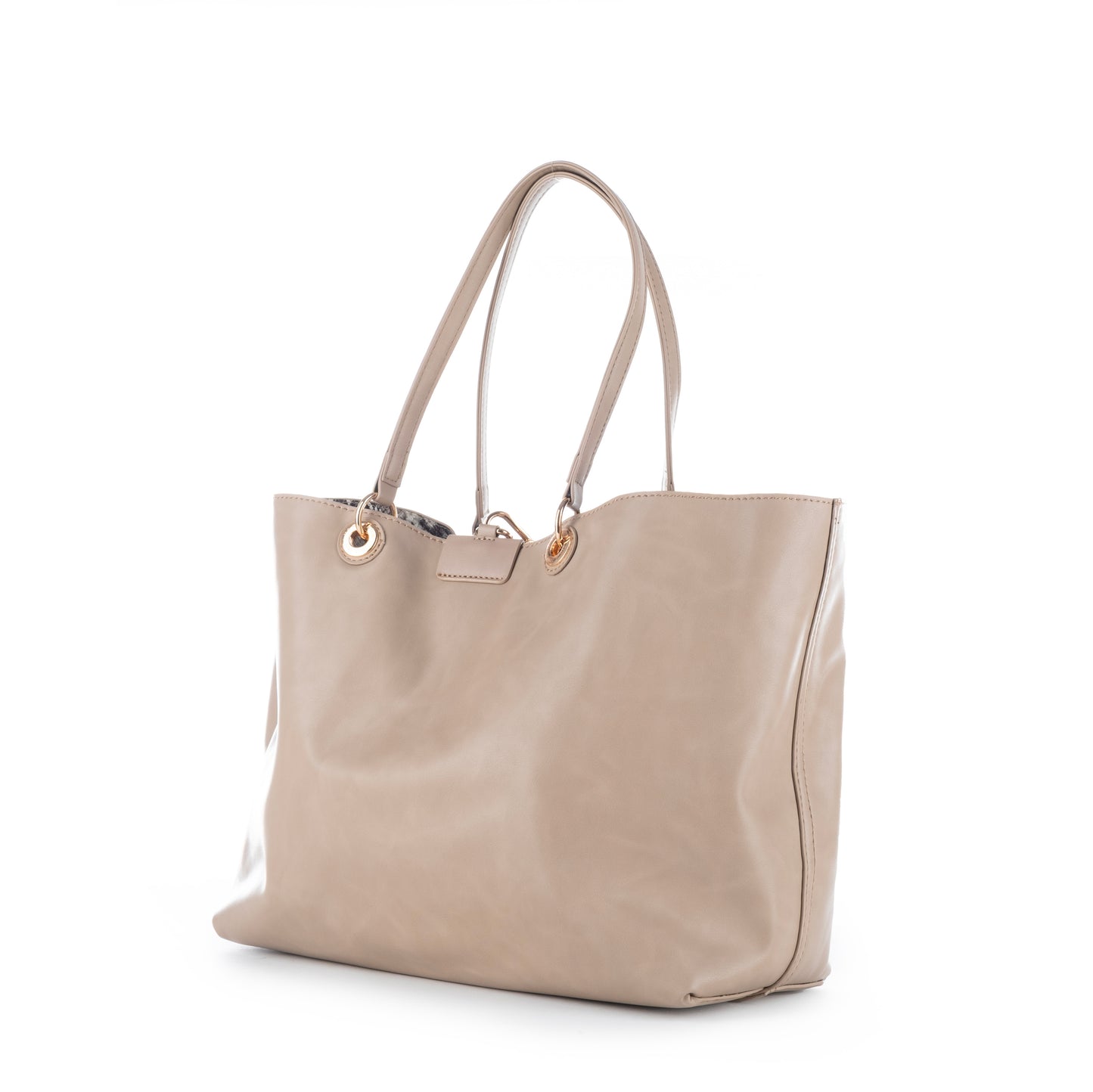 Bolsa Tote US Polo Bege Elegante com Detalhes Dourados