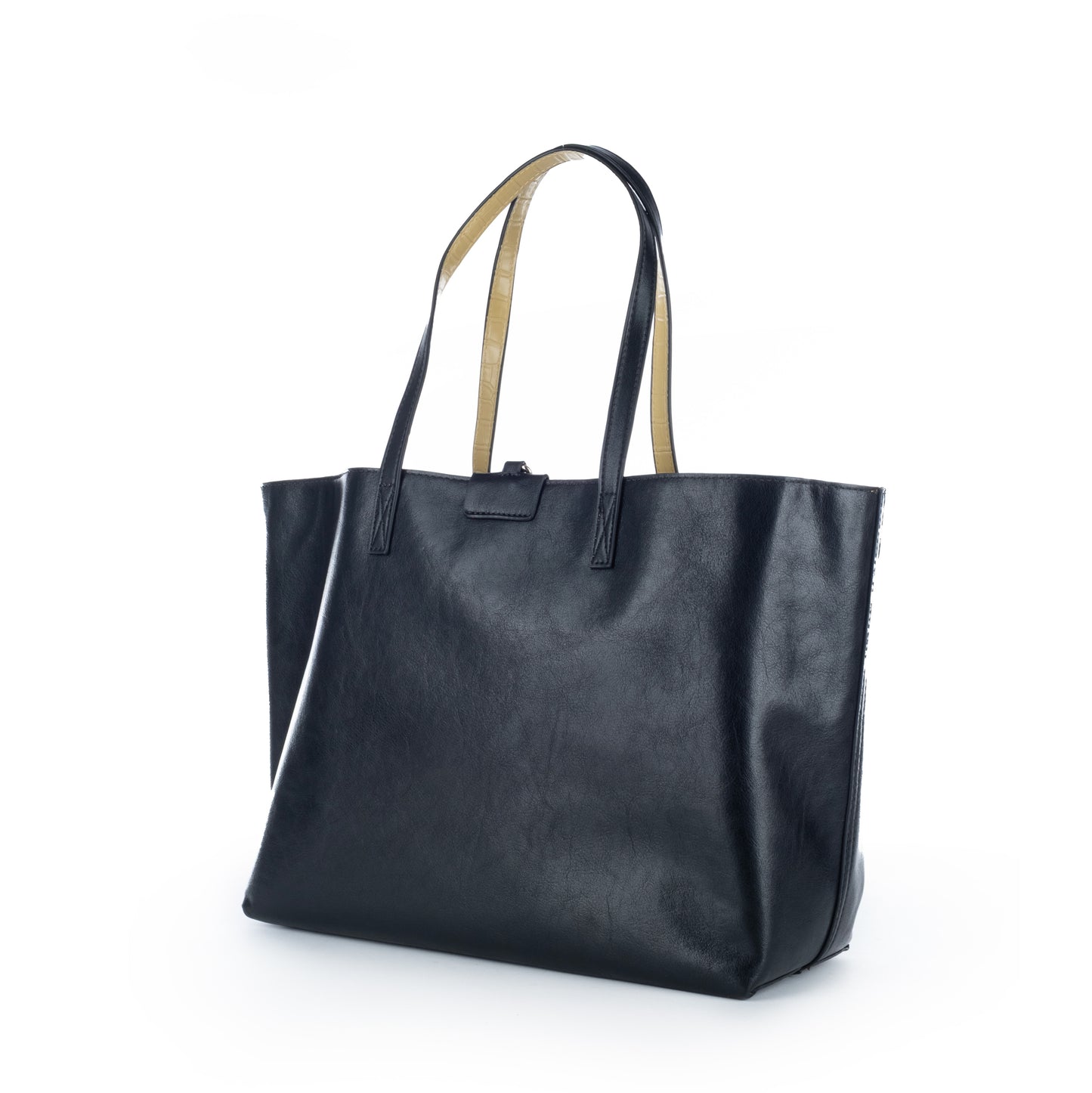 Bolsa Tote US Polo Preta Elegante com Detalhe Frontal