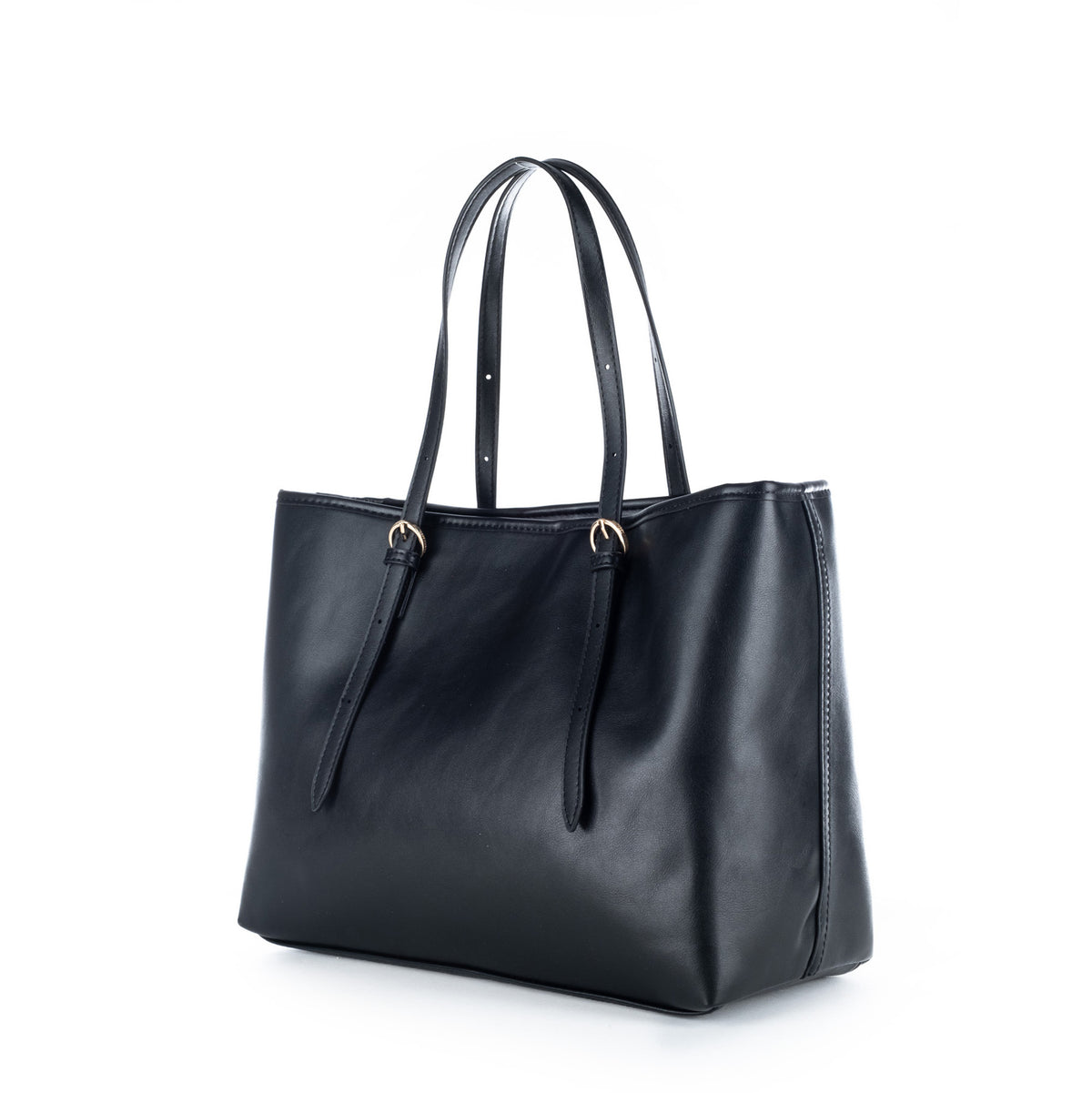 Bolsa Tote U.S. Polo Assn. Preta com Alças Ajustáveis e Detalhes Dourados