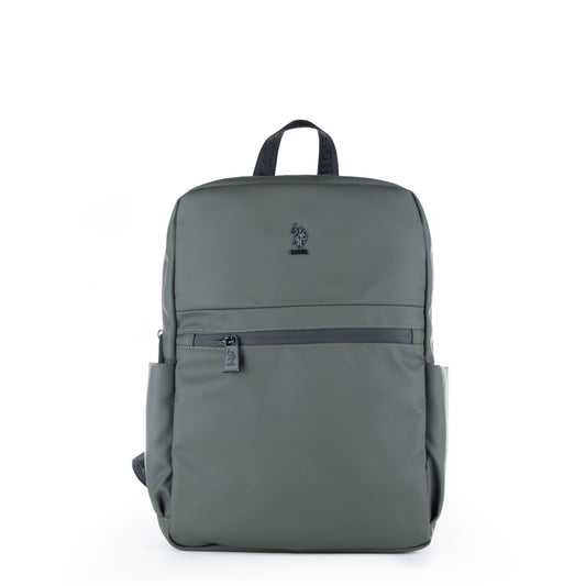 Mochila Homem U.S. Polo Assn. Verde com Bolso Frontal e Fecho de Correr