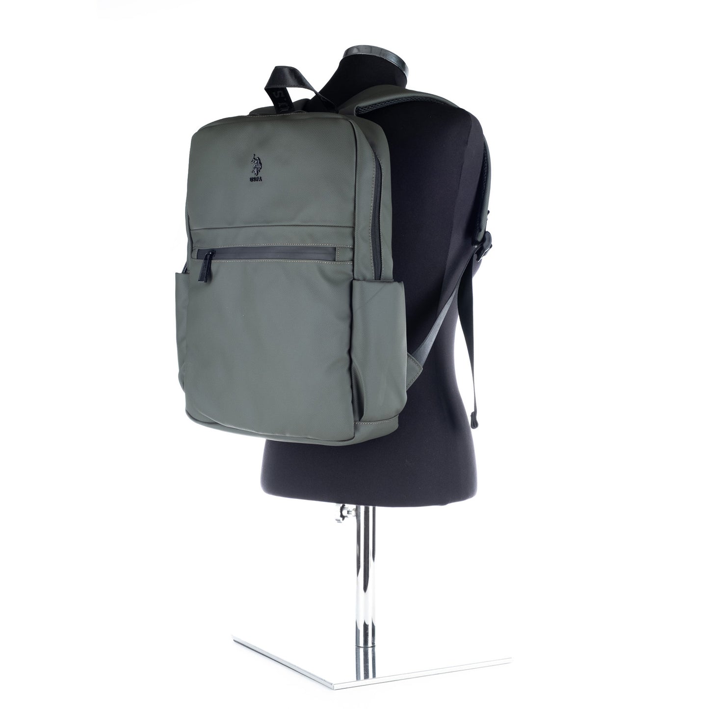 Mochila Homem U.S. Polo Assn. Verde com Bolso Frontal e Fecho de Correr