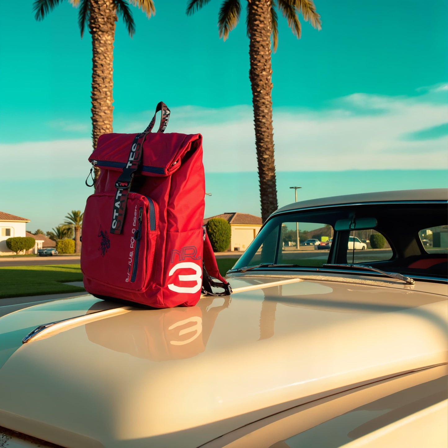 Mochila Unisexo US Polo em Vermelho