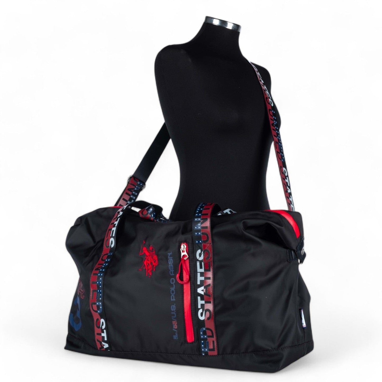 Mochila Unissexo US Polo Preta com Alças Personalizadas