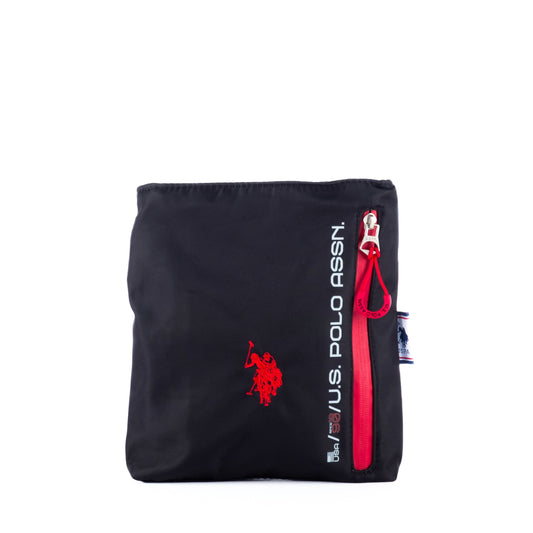 Bolsa Tiracolo Unisexo Us Polo Preta com Vermelho