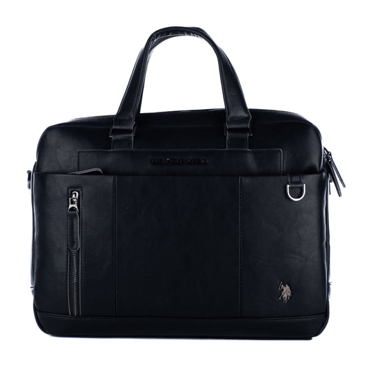 Pasta Homem US Polo Preta com Detalhes Elegantes