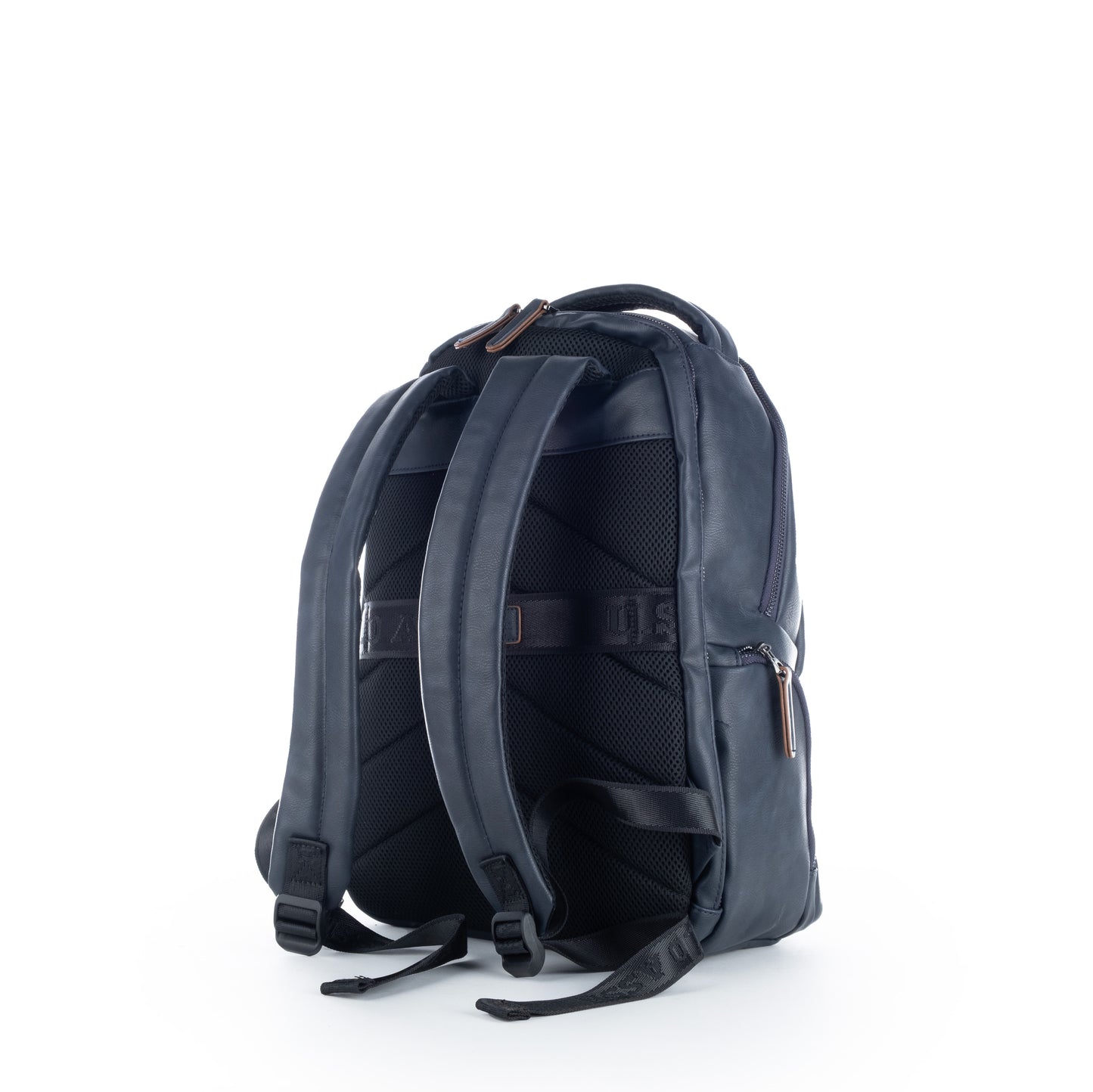Mochila Casual Homem Us Polo Azul Marinho com Detalhes em Marrom