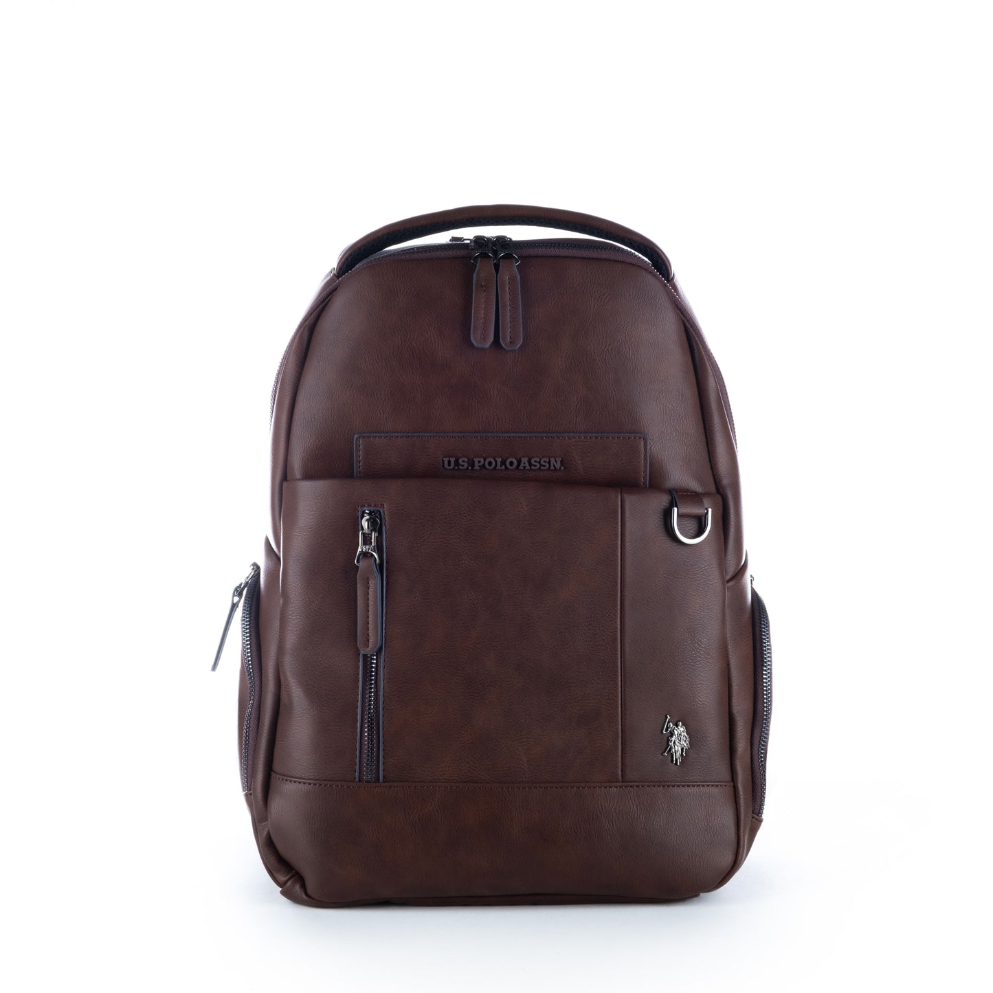 Mochila Homem Us Polo Marrom com Detalhes Modernos