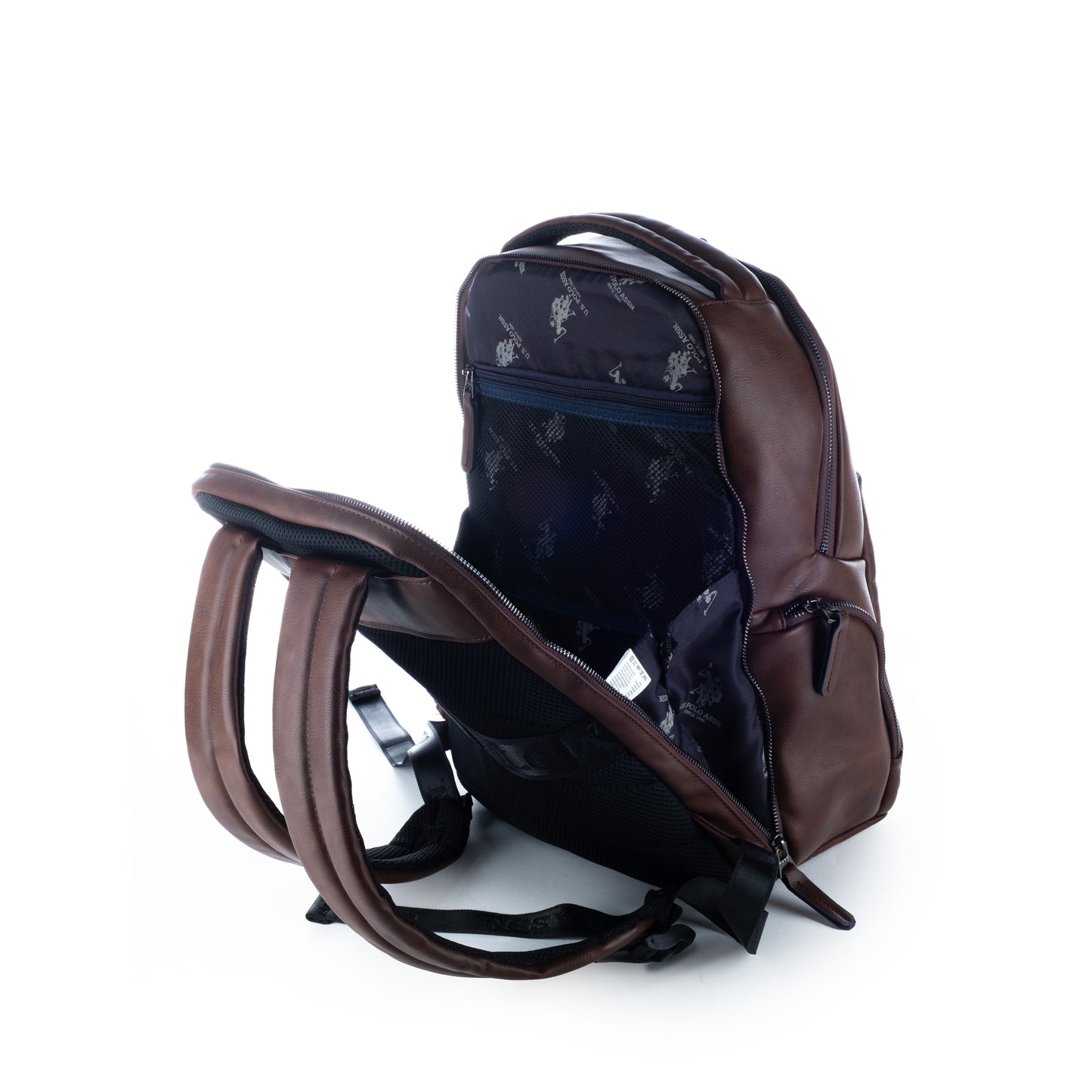 Mochila Homem Us Polo Marrom com Detalhes Modernos