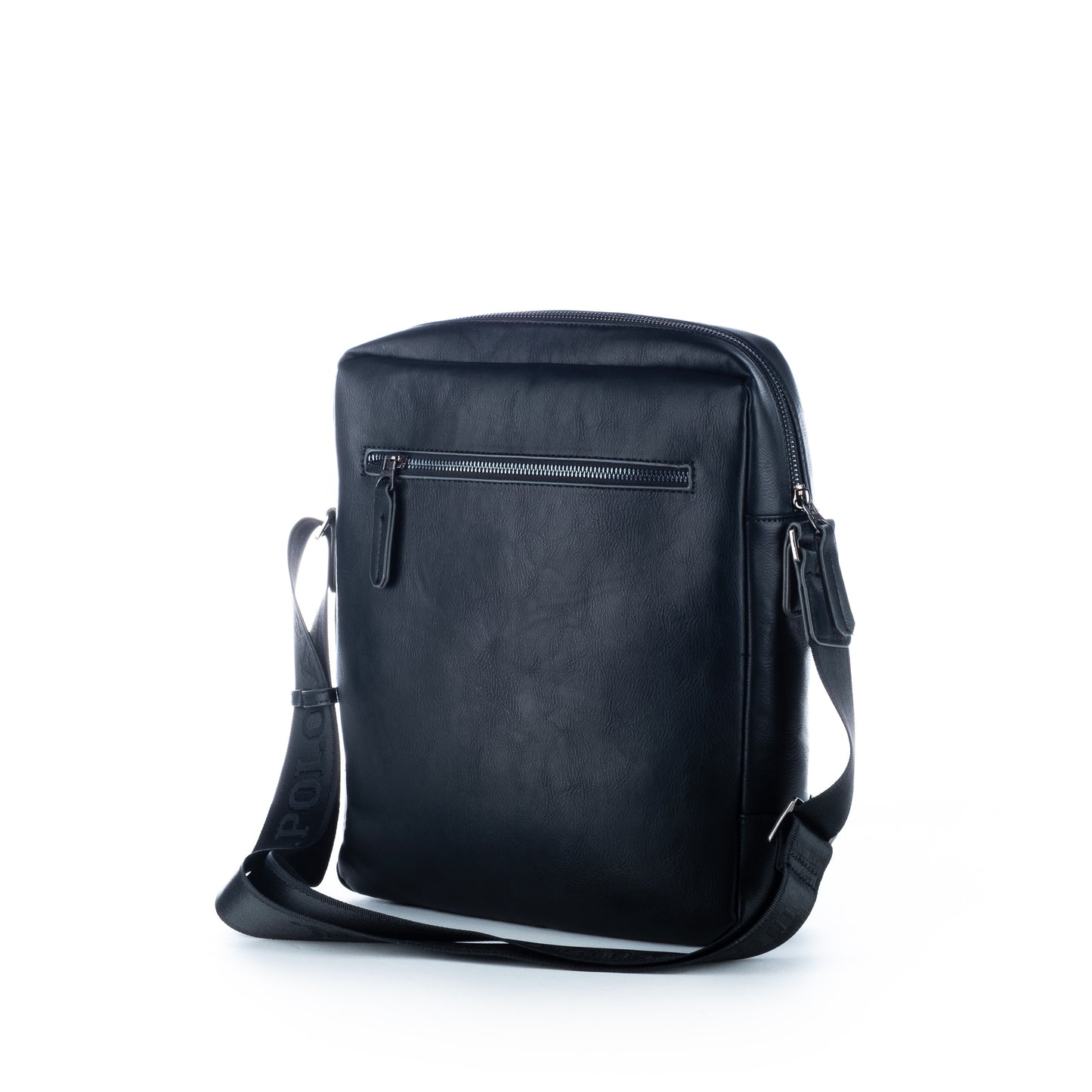 Masculino Saco US Polo Preto com Bolso Frontal e Alça Ajustável