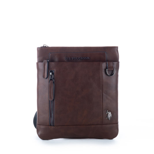 Masculino Saco Us Polo Marrom com Detalhes Modernos