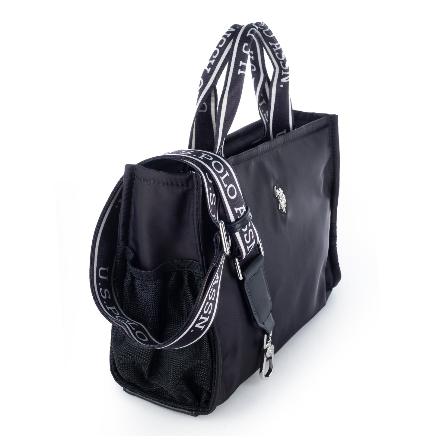 Bolsa Tiracolo US Polo Preto Detalhes Elegantes