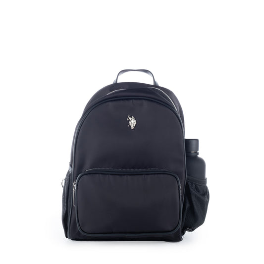 Mochila Mulher US Polo Preta com Detalhes Modernos