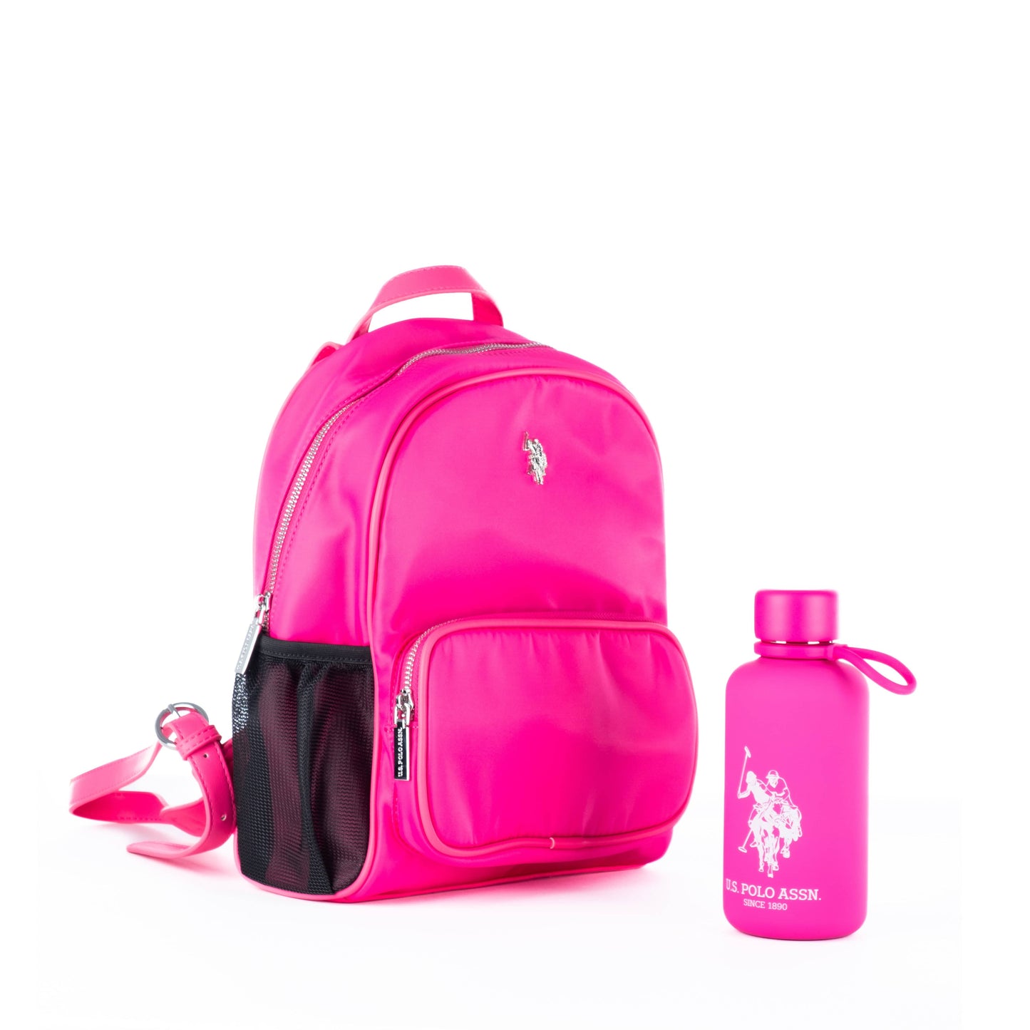 Mochila Unisexo US Polo Rosa Vibrante – Moderna e Funcional